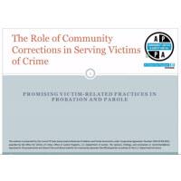 The Role of Community Corrections in Serving Victims