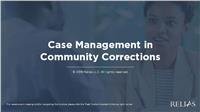 Case Management in Community Corrections