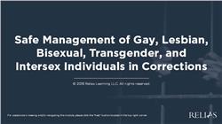 Safe Management of Lesbian, Gay, Bisexual, Transgender, Queer/Questioning, and Intersex Populations